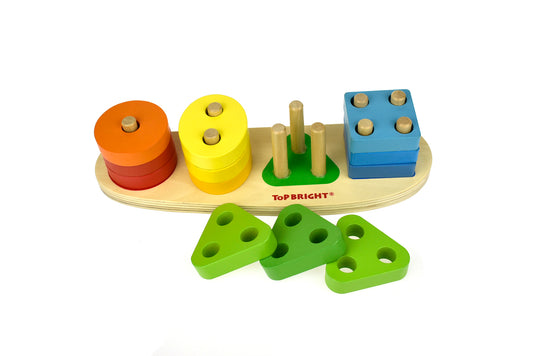 WOODEN NUMBER & SHAPE BOARD