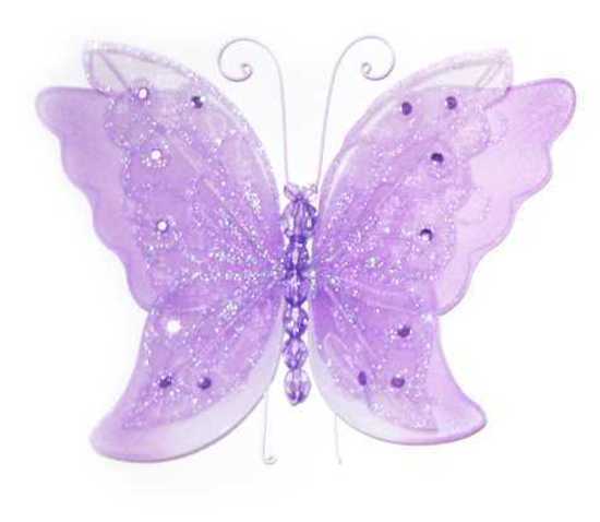 2 LAYER BUTTERFLY PURPLE 17X13