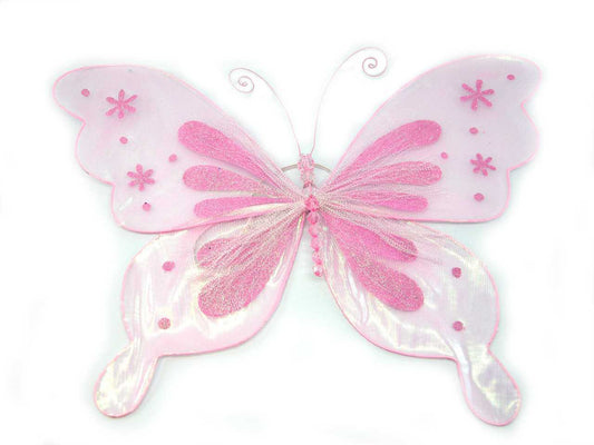 GLOSSY BFLY WING45CM PINK