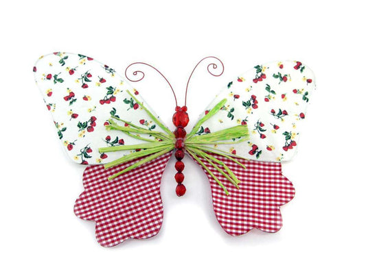 STRAWBERRY BUTTERFLY 26X20CM