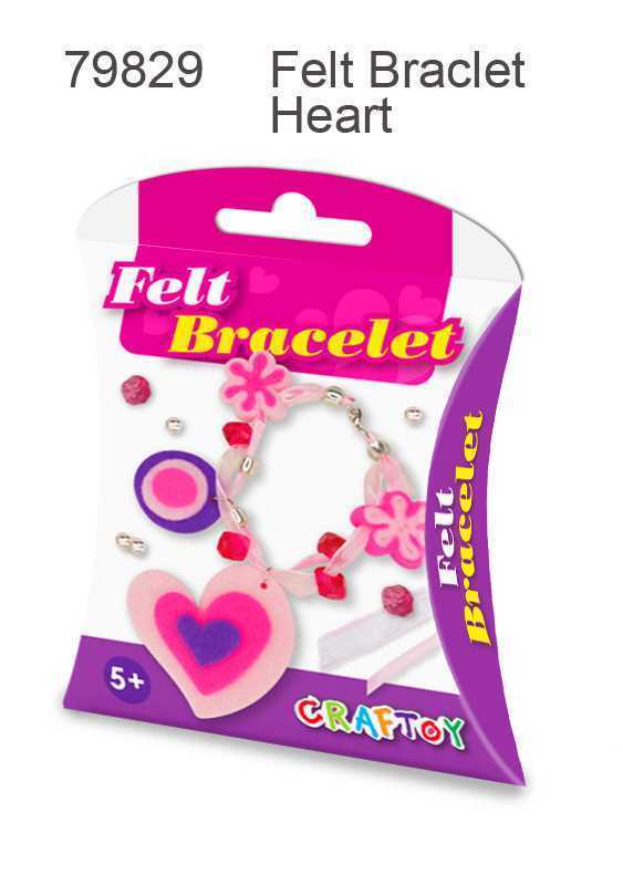 FELT BRACELET- HEART