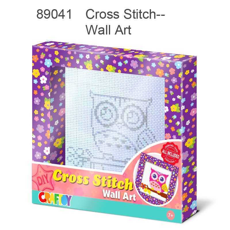 CROSS STITCH WALL ART- OWL