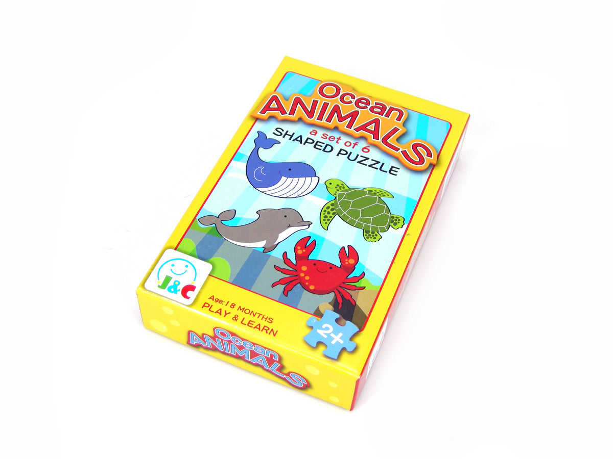 WOODEN OCEAN ANIMAL PUZZLE 6S