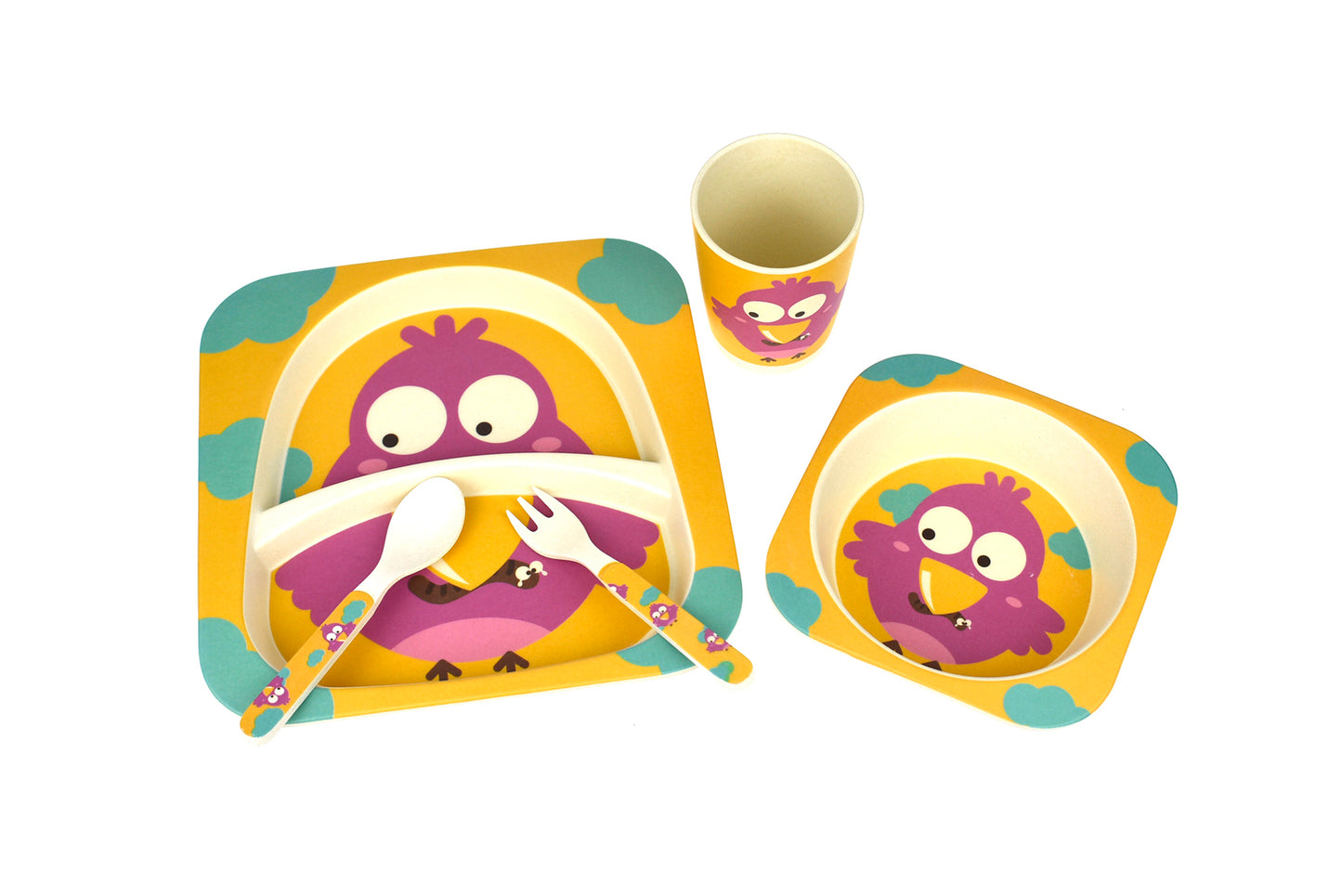 BAMBOOZOO DINNERWARE BIRD 5PCS