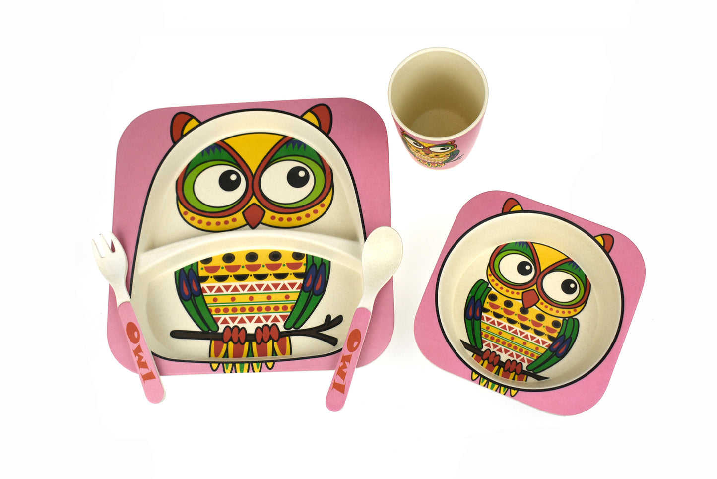 BAMBOOZOO DINNERWARE OWL 5PCS