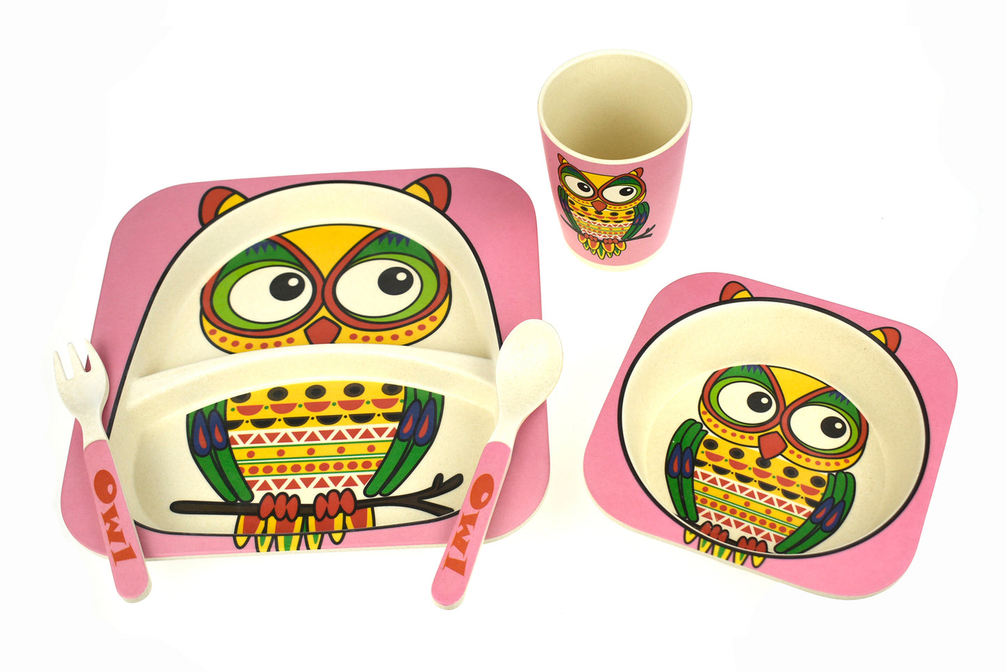 BAMBOOZOO DINNERWARE OWL 5PCS