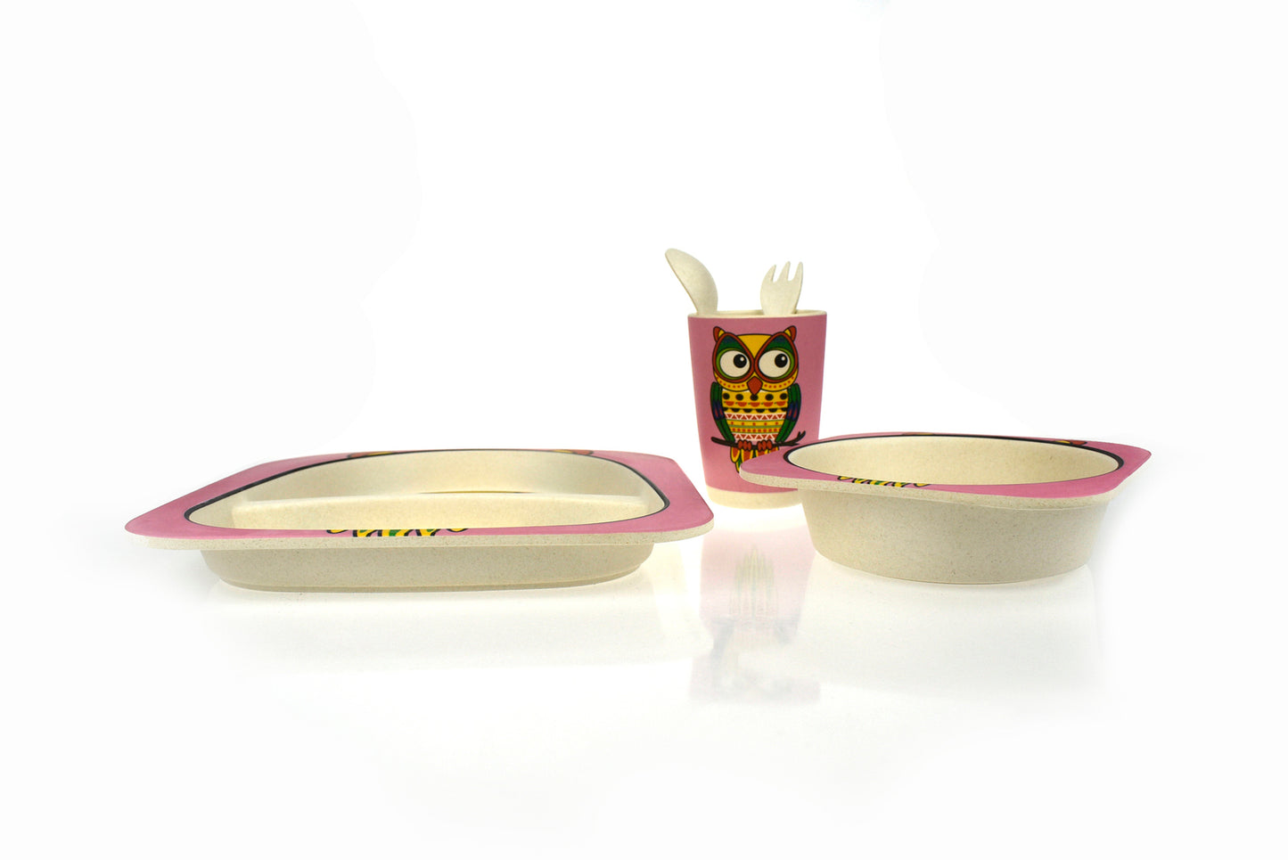 BAMBOOZOO DINNERWARE OWL 5PCS