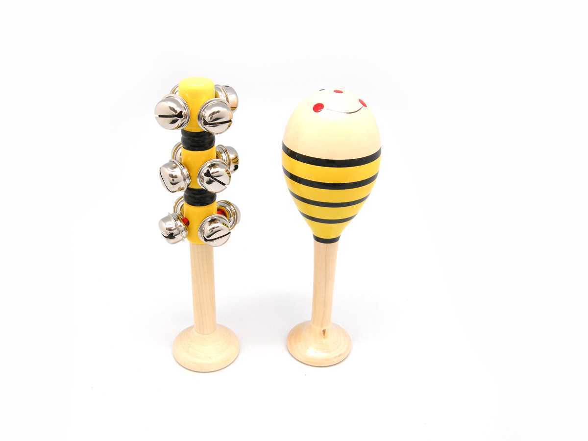 BEE MARACA & BELL STICK SET