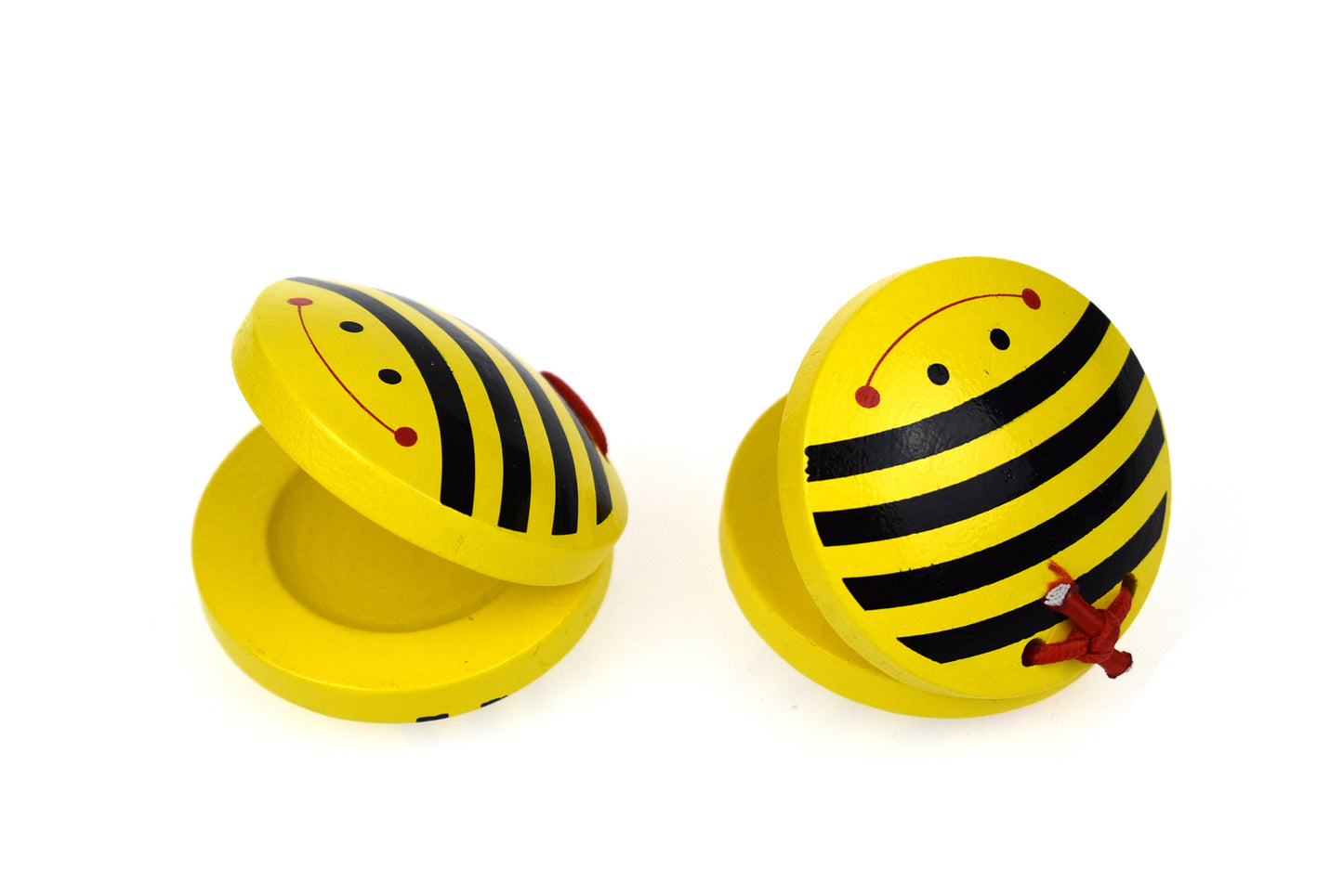 BEE WOODEN CASTANETS