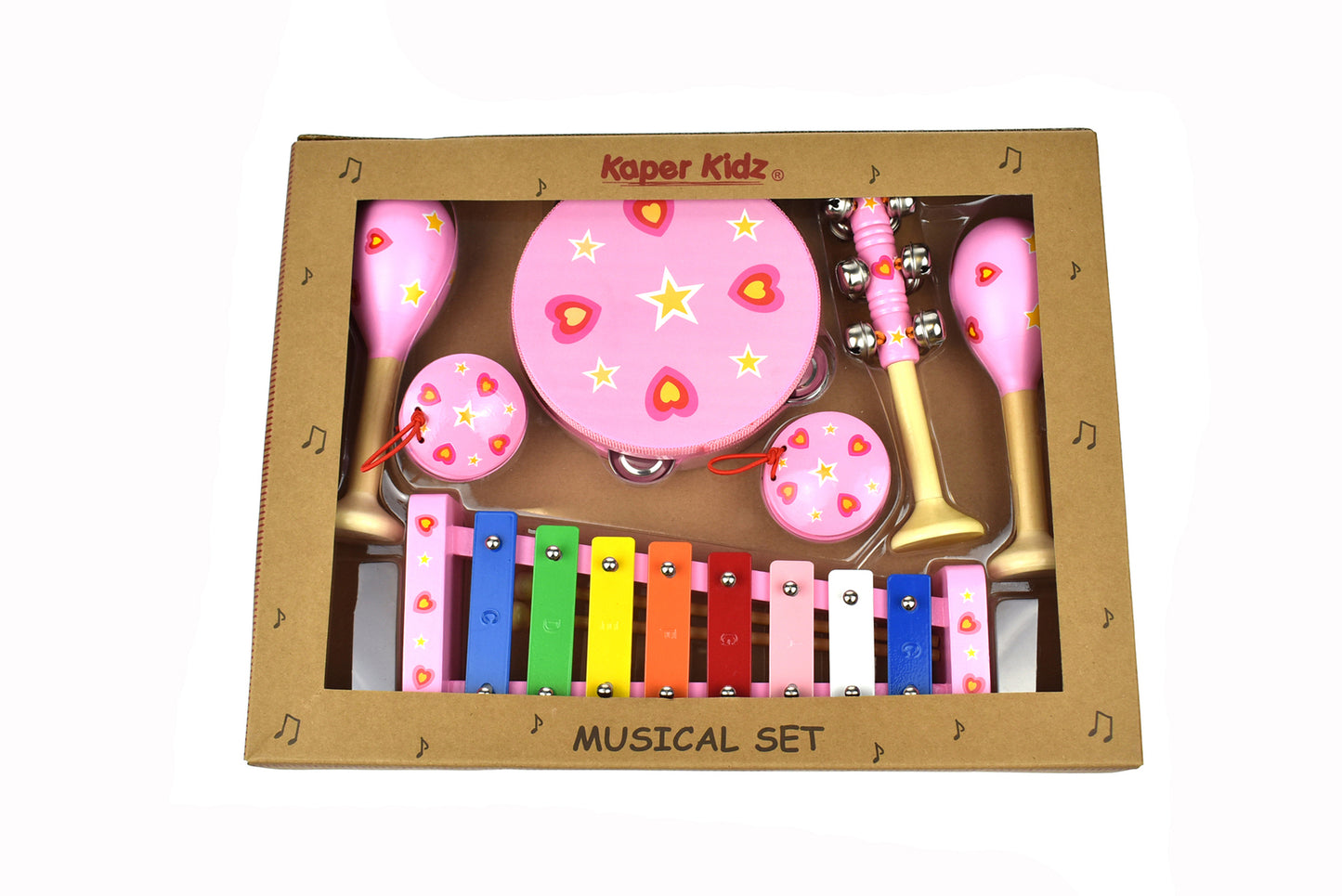 7 PCS HEART MUSICAL SET