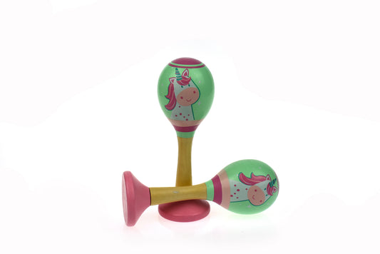 WOODEN MARACAS-UNICORN