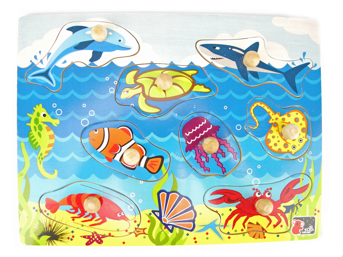 SEA ANIMAL PEG PUZZLE