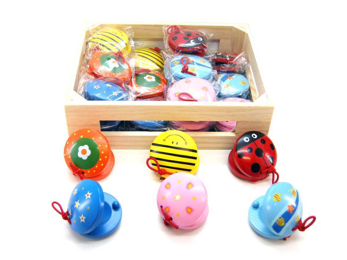 MIXED WOODEN CASTANETS 6S