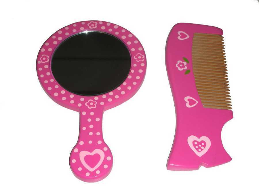 PINK MIRROR & COMB SET