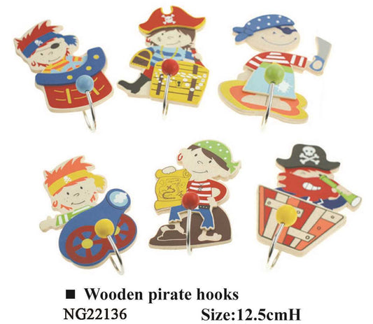 WOODEN PIRATE HOOKS