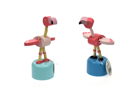 WOODEN DANCING FLAMINGO