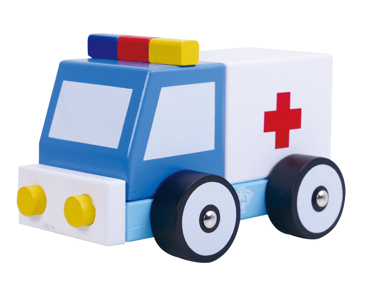 WOODEN BLOCK AMBULANCE