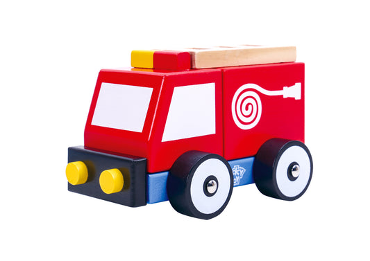 WOODEN BLOCK FIRE ENGINE