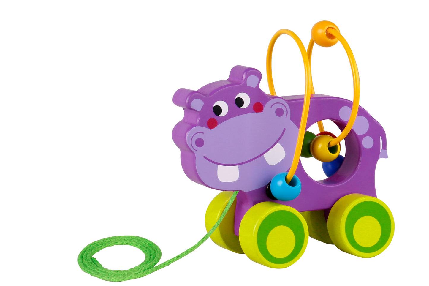 BEADS PULL ALONG-HIPPO