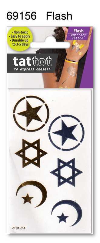 TATTOO MINI STAR OF DAVID FLAS