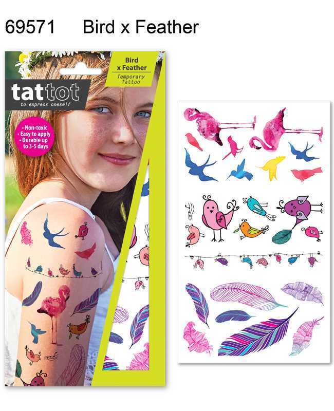 TATTOO MD BIRD FEATHER COLOR