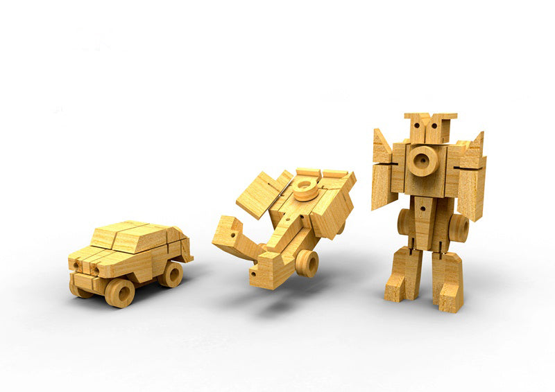 WOODEN TRANSFORMER - ARMYTRUCK