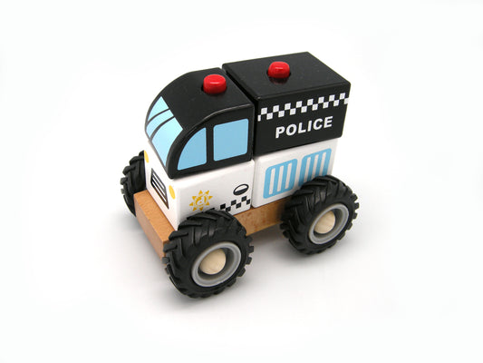 WOODEN BLOCK POLICE RUBBER WHE