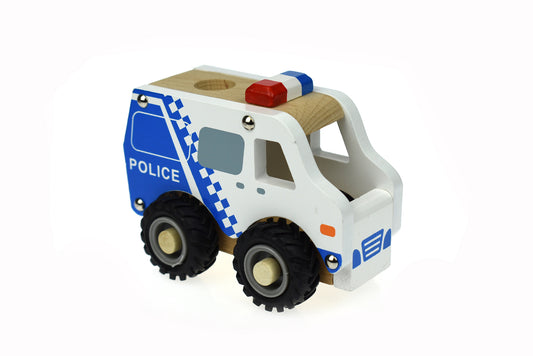 KD WOODEN POLICE CAR