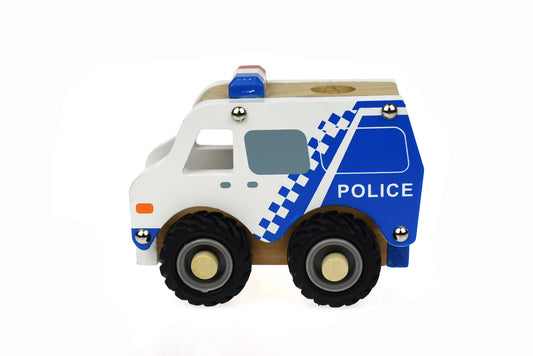 KD WOODEN POLICE CAR