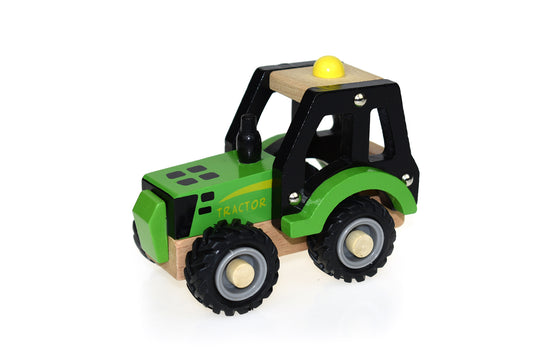 KD WOODEN GREEN TRACTOR