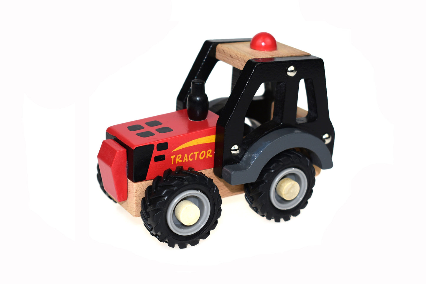 KD WOODEN RED TRACTOR